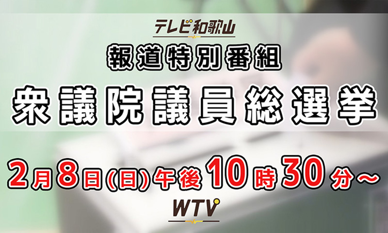 テレビ和歌山報道特別番組 衆議院議員総選挙